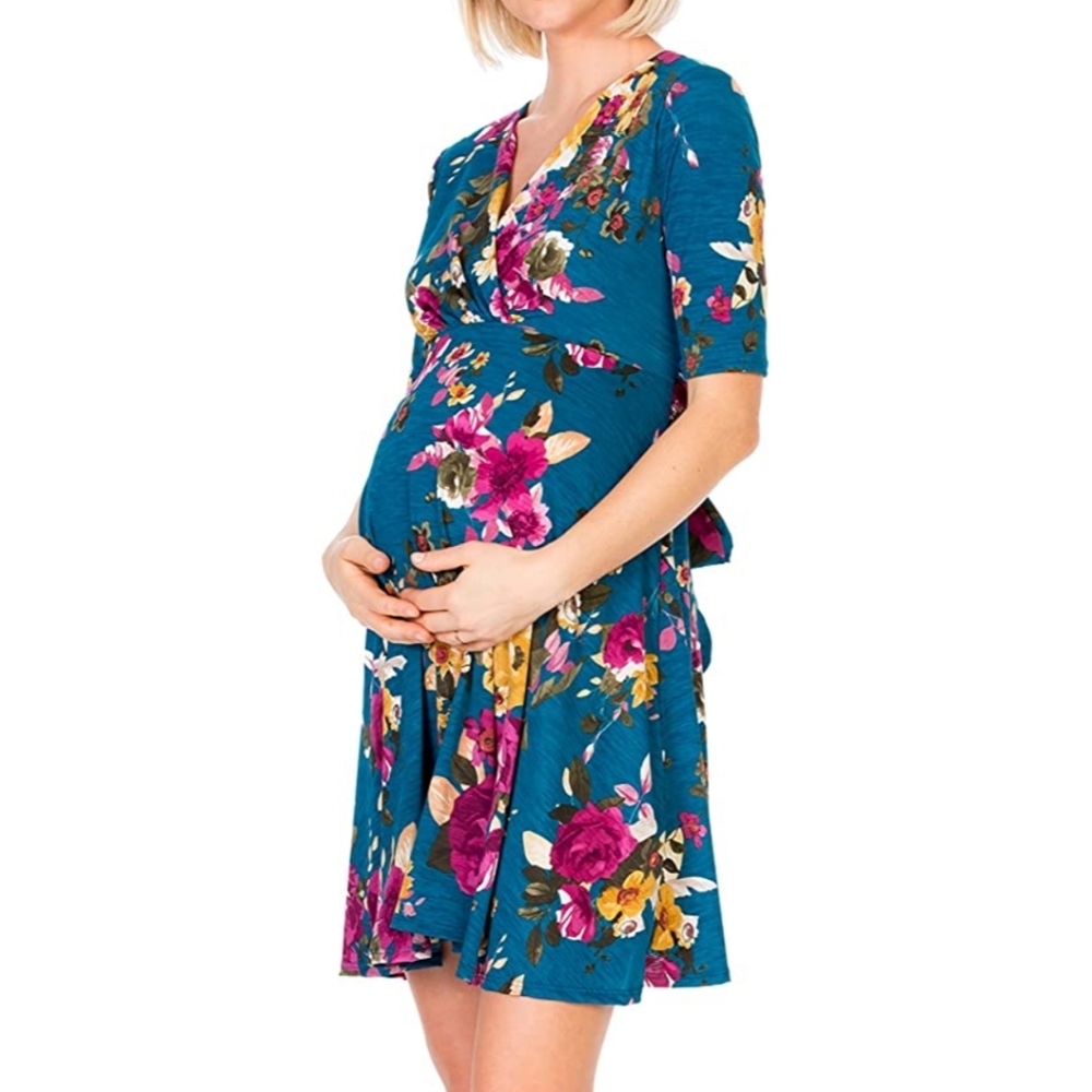 My Bump Maternity Nursing Wrap Dress